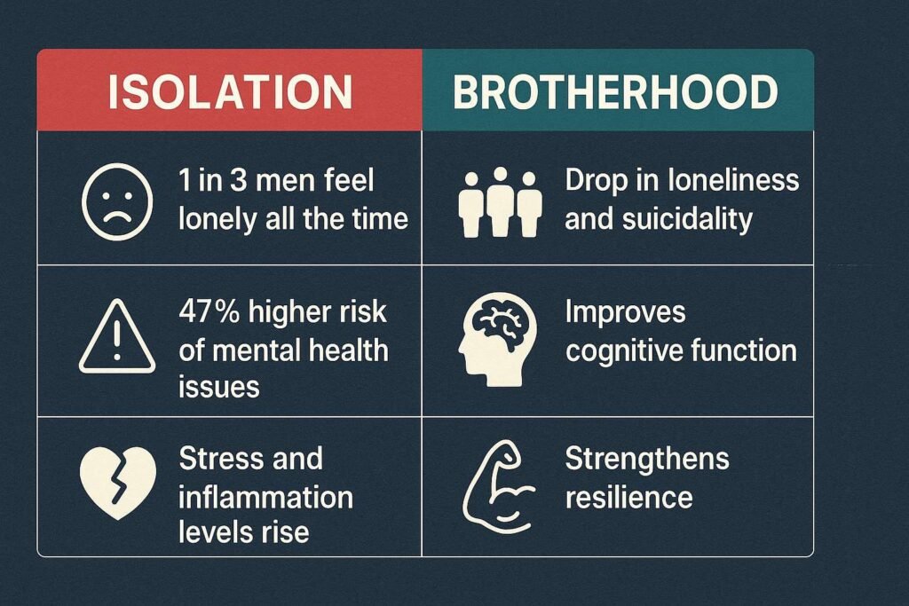 men’s circles' benefits infographics