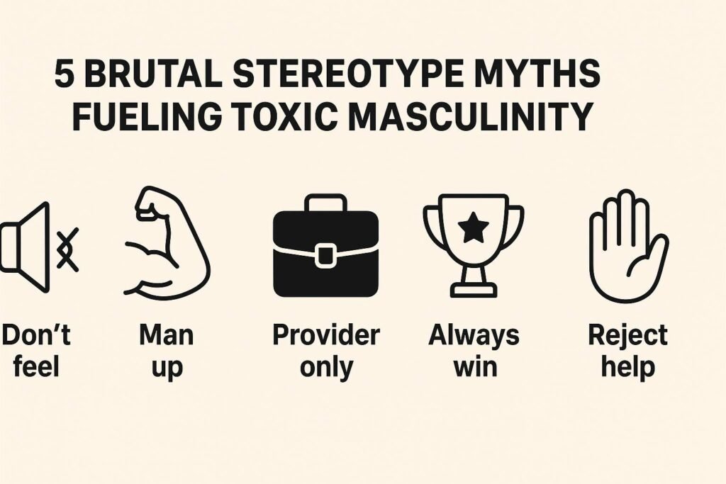 infographic of myths behind toxic masculinity